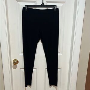 a. new day, woman’s, black, pull-up, stretch, leggings. Size large.